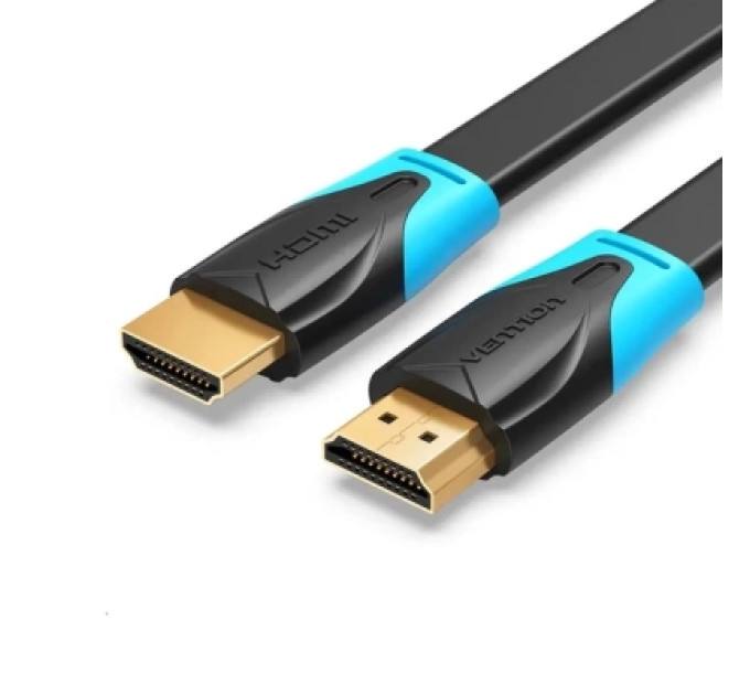 Кабель мультимедійний Flat HDMI Cable 2M Black Vention (VAA-B02-L200)