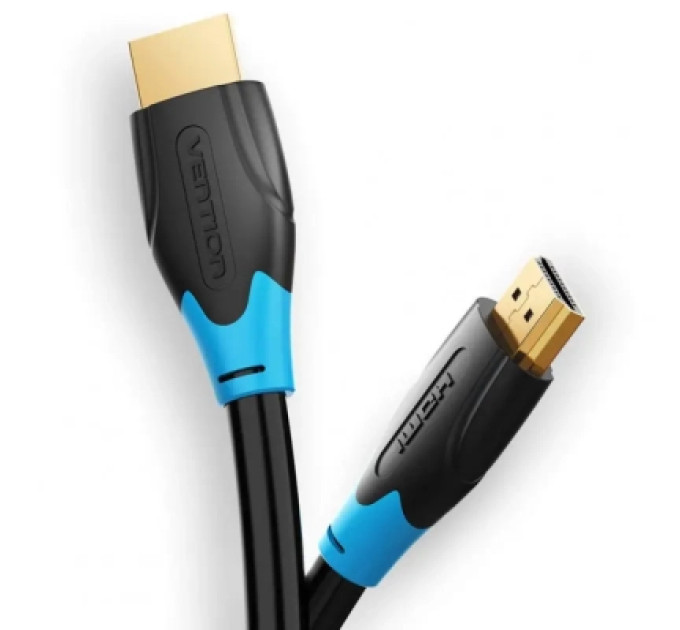 Кабель мультимедійний Flat HDMI Cable 2M Black Vention (VAA-B02-L200)