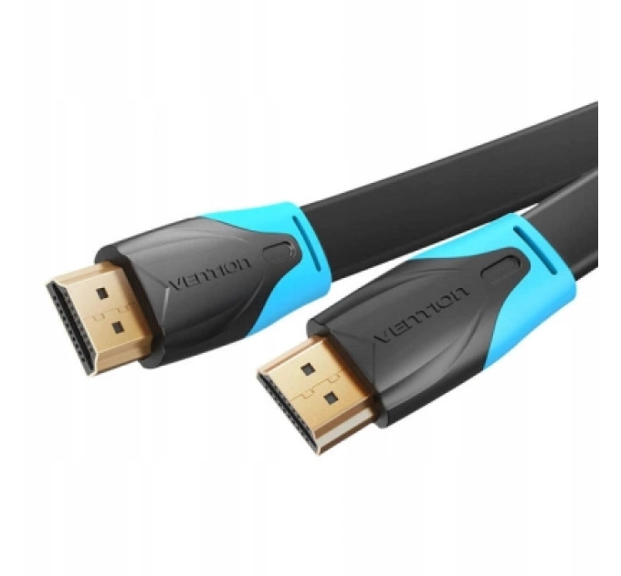 Кабель мультимедійний Flat HDMI Cable 2M Black Vention (VAA-B02-L200)