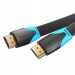 Кабель мультимедійний Flat HDMI Cable 2M Black Vention (VAA-B02-L200)
