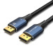Кабель мультимедійний Cotton Braided DP Male to Male HD Cable 8K 5M Blue Aluminum Alloy Type Vention (HCELJ)