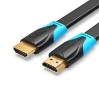 Кабель мультимедійний HDMI-A Male to Male 4K HD Right Angle Cable 90 Degree 1.5M Black Vention (ALRBG)