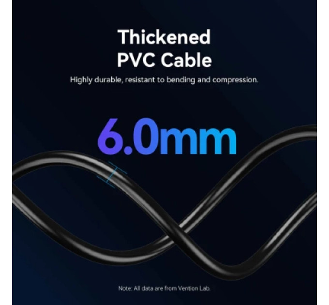 Кабель мультимедійний HDMI-A Male to Male 4K HD Right Angle Cable 90 Degree 2M Black Vention (ALRBH)