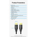 Vention Кабель мультимедійний Fabric Braided DP 2.1 Male to Male 80G HD Cable 1.5M Gray Aluminum Alloy Type Vention (HGCHG)