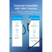 Кабель мультимедійний USB-C Male to 3.5MM Male Cable 1M Gray Aluminum Alloy Type Vention (BGKHF)
