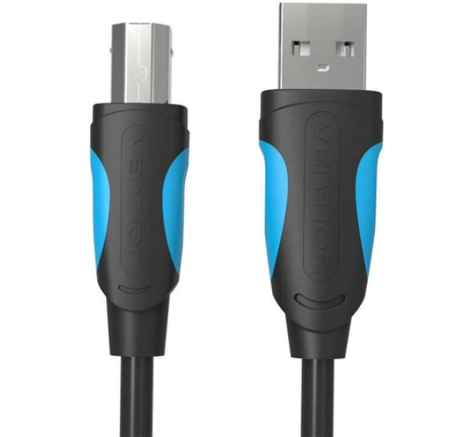 Vention Кабель для принтера USB2.0 A Male to B Male Print Cable 1.5M Black Vention (VAS-A16-B150)
