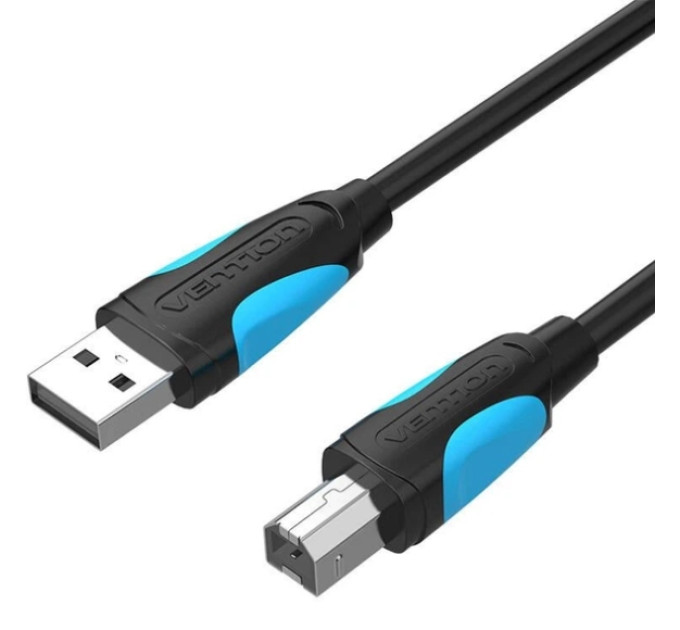 Vention Кабель для принтера USB2.0 A Male to B Male Print Cable 1.5M Black Vention (VAS-A16-B150)