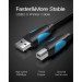 Кабель для принтера USB2.0 A Male to B Male Print Cable 2M Black Vention (VAS-A16-B200)