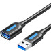 Vention Дата кабель USB 3.2 A Male to A Female Extension Round Cable 2M Black PVC Type Vention (CBOBH)