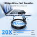 Vention Дата кабель USB 3.2 A Male to A Female Extension Round Cable 2M Black PVC Type Vention (CBOBH)