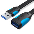 Дата кабель Flat USB3.0 Extension Cable 1M Black Vention (VAS-A13-B100)