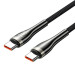 Дата кабель Nylon Braided USB 2.0 C Male to C Male 5A Cable 1.2M Black Zinc Alloy Type Vention (CTYBAV)