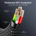 Дата кабель Nylon Braided USB 2.0 C Male to C Male 5A Cable 1.2M Black Zinc Alloy Type Vention (CTYBAV)
