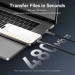 Дата кабель Nylon Braided USB 2.0 C Male to C Male 5A Cable 1.2M Black Zinc Alloy Type Vention (CTYBAV)