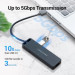 Зчитувач флеш-карт 2-in-1 USB 3.0 A Card Reader (SD+TF) Black Dual Drive Letter 0.15M Vention (CLPBB)