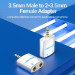 Vention Перехідник 4 Pole 3.5mm Male to 2*3.5mm Female Audio Adapter Silvery Metal Type Vention (BDBW0)