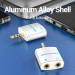 Vention Перехідник 4 Pole 3.5mm Male to 2*3.5mm Female Audio Adapter Silvery Metal Type Vention (BDBW0)