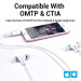Vention Перехідник 4 Pole 3.5mm Male to 2*3.5mm Female Audio Adapter Silvery Metal Type Vention (BDBW0)