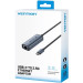 Vention Перехідник USB-C to 2.5 Gigabit Ethernet Adapter 0.15M Gray Aluminum Alloy Type Vention (CFTHB)