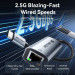 Vention Перехідник USB-C to 2.5 Gigabit Ethernet Adapter 0.15M Gray Aluminum Alloy Type Vention (CFTHB)