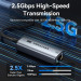 Vention Перехідник USB-C + USB-A to 2.5 Gigabit Ethernet Adapter 0.15M Gray Aluminum Alloy Type Vention (CFUHB)