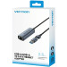 Vention Перехідник USB-C + USB-A to 2.5 Gigabit Ethernet Adapter 0.15M Gray Aluminum Alloy Type Vention (CFUHB)