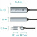Vention Перехідник USB-C + USB-A to 2.5 Gigabit Ethernet Adapter 0.15M Gray Aluminum Alloy Type Vention (CFUHB)