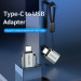 Перехідник USB-C Male to USB 3.0 Female OTG Adapter Gray Aluminum Alloy Type Vention (CDQH0)