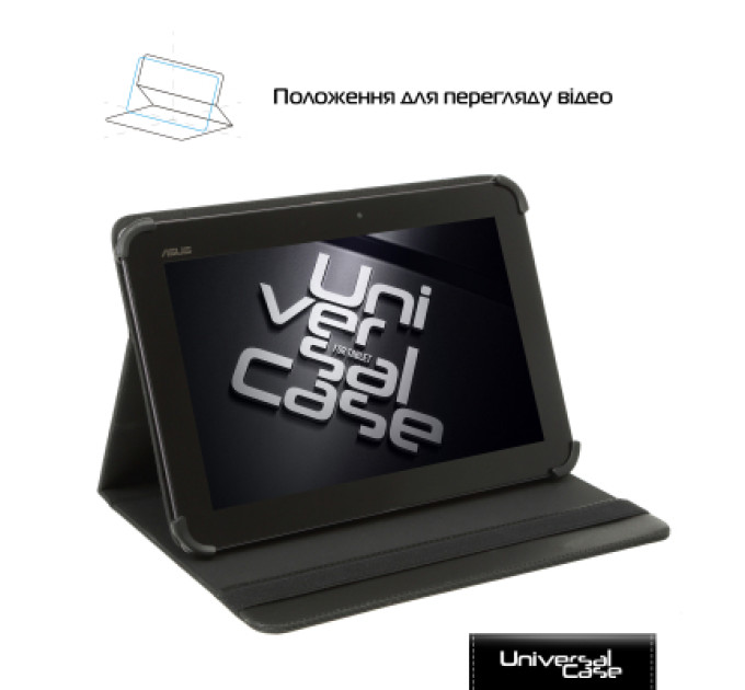 Чохол до планшета Armorstandart Silicone Hooks 12 Universal Tablet Black (ARM91206)