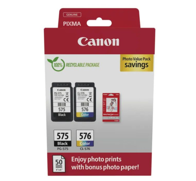 Картридж  Canon PG-575/CL-576 Multipack BK,Color 100с (5438C004)