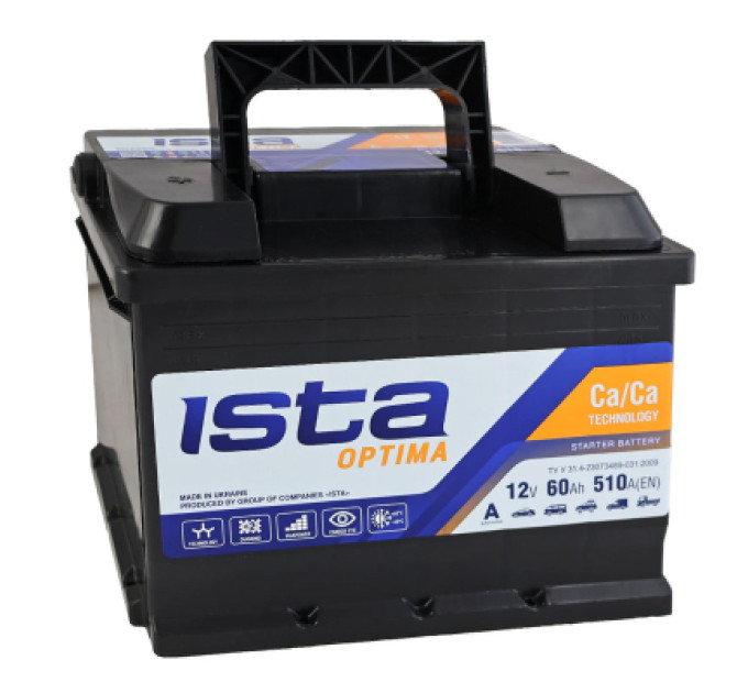 Ista Акумулятор автомобільний ISTA Optima 60Ah 510A L+ (L2)