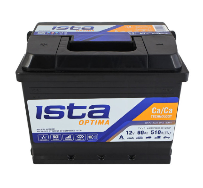 Ista Акумулятор автомобільний ISTA Optima 60Ah 510A L+ (L2)