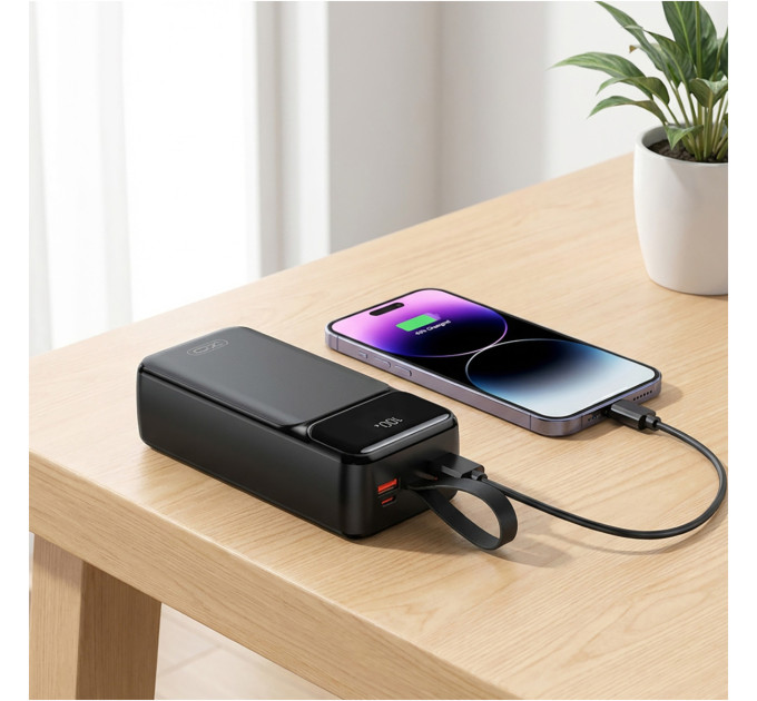Універсальна мобільна батарея XO PR298 30000mAh Black