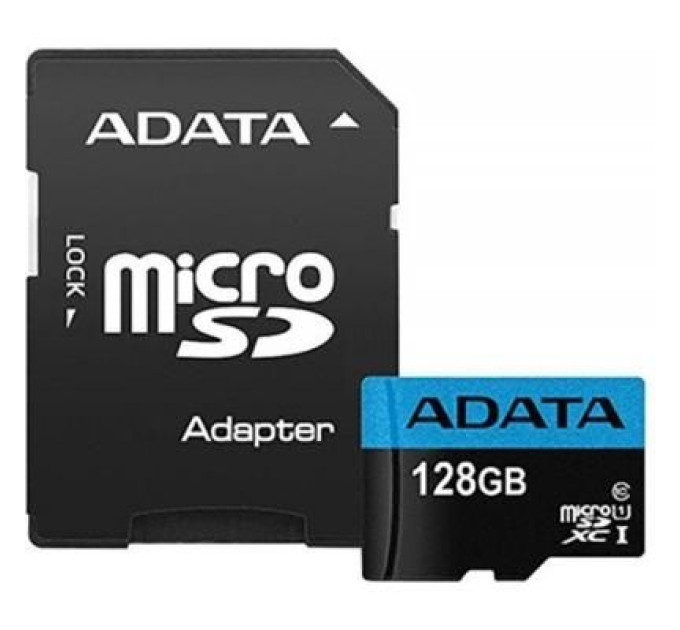 ADATA Карта пам'яті ADATA 128GB microSD class 10 UHS-I A1 Premier (AUSDX128GUICL10A1-RA1)