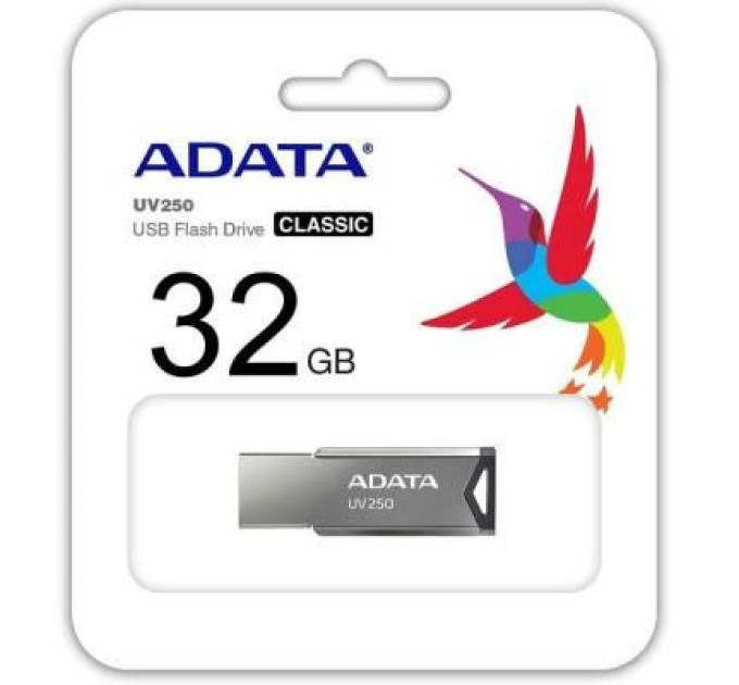 ADATA USB флеш накопичувач ADATA 32GB UV250 Metal Black USB 2.0 (AUV250-32G-RBK)