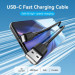 Vention Дата кабель USB 2.0 AM to Type-C 3.0m 3.0A (18W) PVC black Vention (CTHBI)