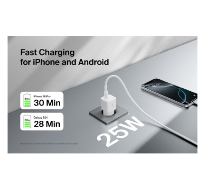 Belkin Зарядний пристрій Belkin USB-C PD25W PPS white (WCA012KQWH)