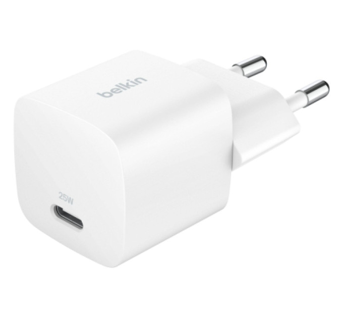 Belkin Зарядний пристрій Belkin USB-C PD25W PPS white (WCA012KQWH)