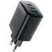 Acefast Зарядний пристрій Acefast 2xUSB-C + 1xUSB 67W GaN black (6974316284048)