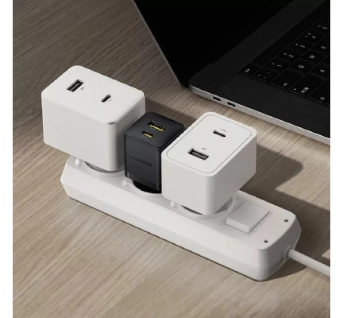 Baseus Зарядний пристрій Baseus 1xUSB-C PD20W + 1xUSB + cable USB-C to USB-C white (P10111608113-01)