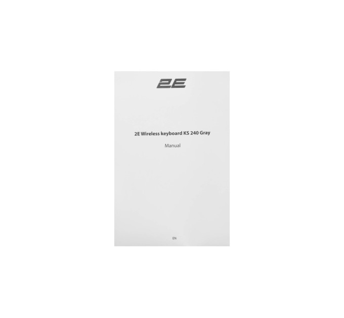2E Клавіатура мембранна 2E KS240 110key, WL/BT, EN/UK/RU, сіро-чорний