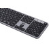 2E Клавіатура мембранна 2E KS240 110key, WL/BT, EN/UK/RU, сіро-чорний