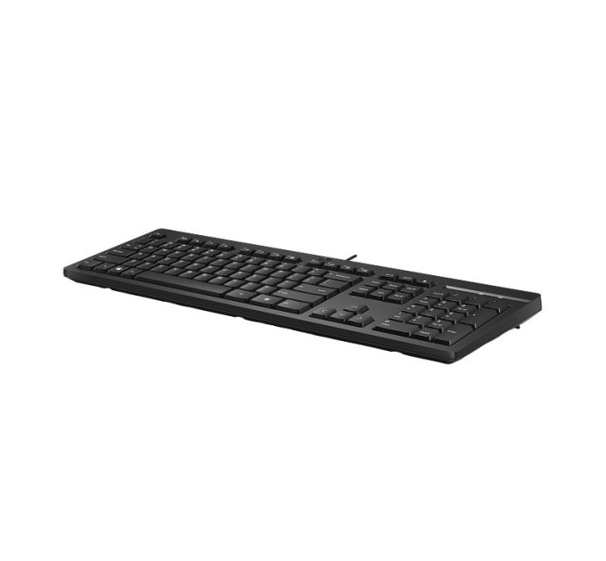 HP Клавіатура мембранна НР 125, 109key, USB-A, EN/UK, чорний