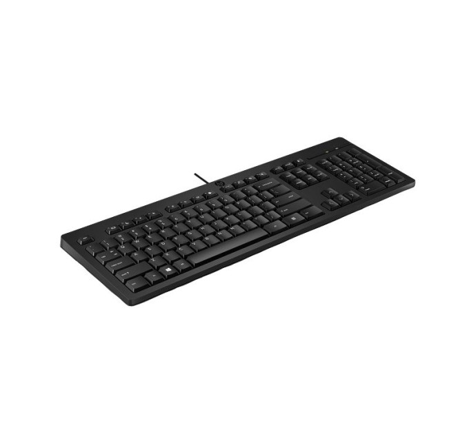 HP Клавіатура мембранна НР 125, 109key, USB-A, EN/UK, чорний