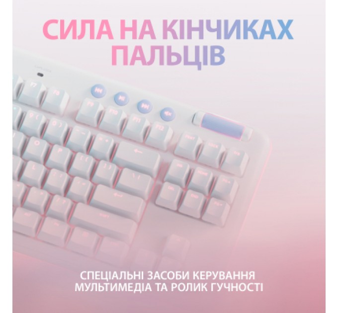 Logitech Клавіатура Logitech G713 Aurora Gaming GX Red USB UA Off-White (920-010678)