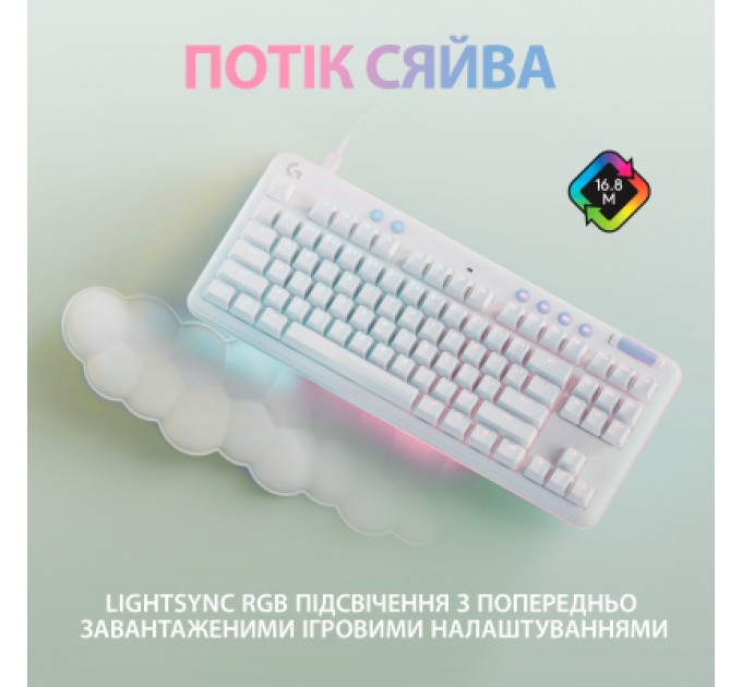 Logitech Клавіатура Logitech G713 Aurora Gaming GX Red USB UA Off-White (920-010678)