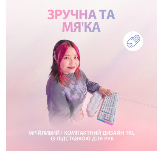 Logitech Клавіатура Logitech G713 Aurora Gaming GX Red USB UA Off-White (920-010678)