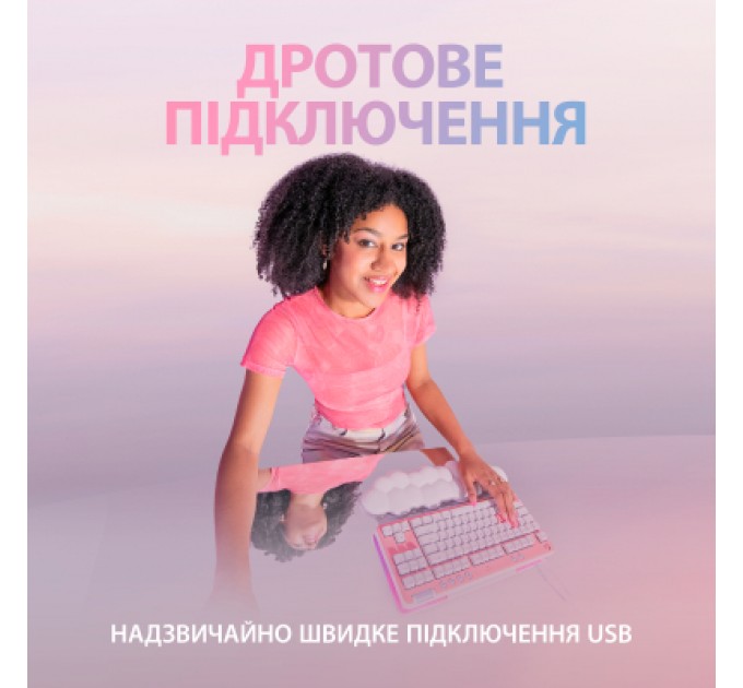 Logitech Клавіатура Logitech G713 Aurora Gaming GX Red USB UA Off-White (920-010678)