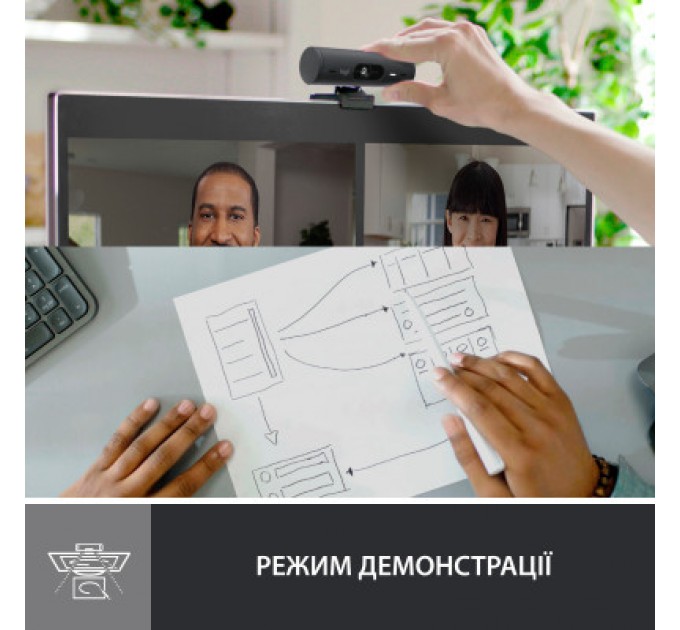 Logitech Веб-камера Logitech Brio 500 Graphite (960-001422)