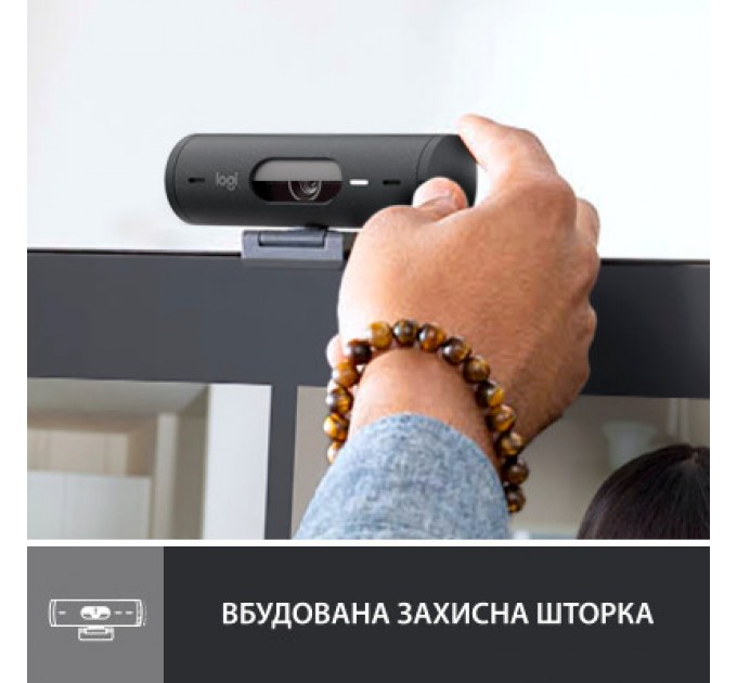 Logitech Веб-камера Logitech Brio 500 Graphite (960-001422)